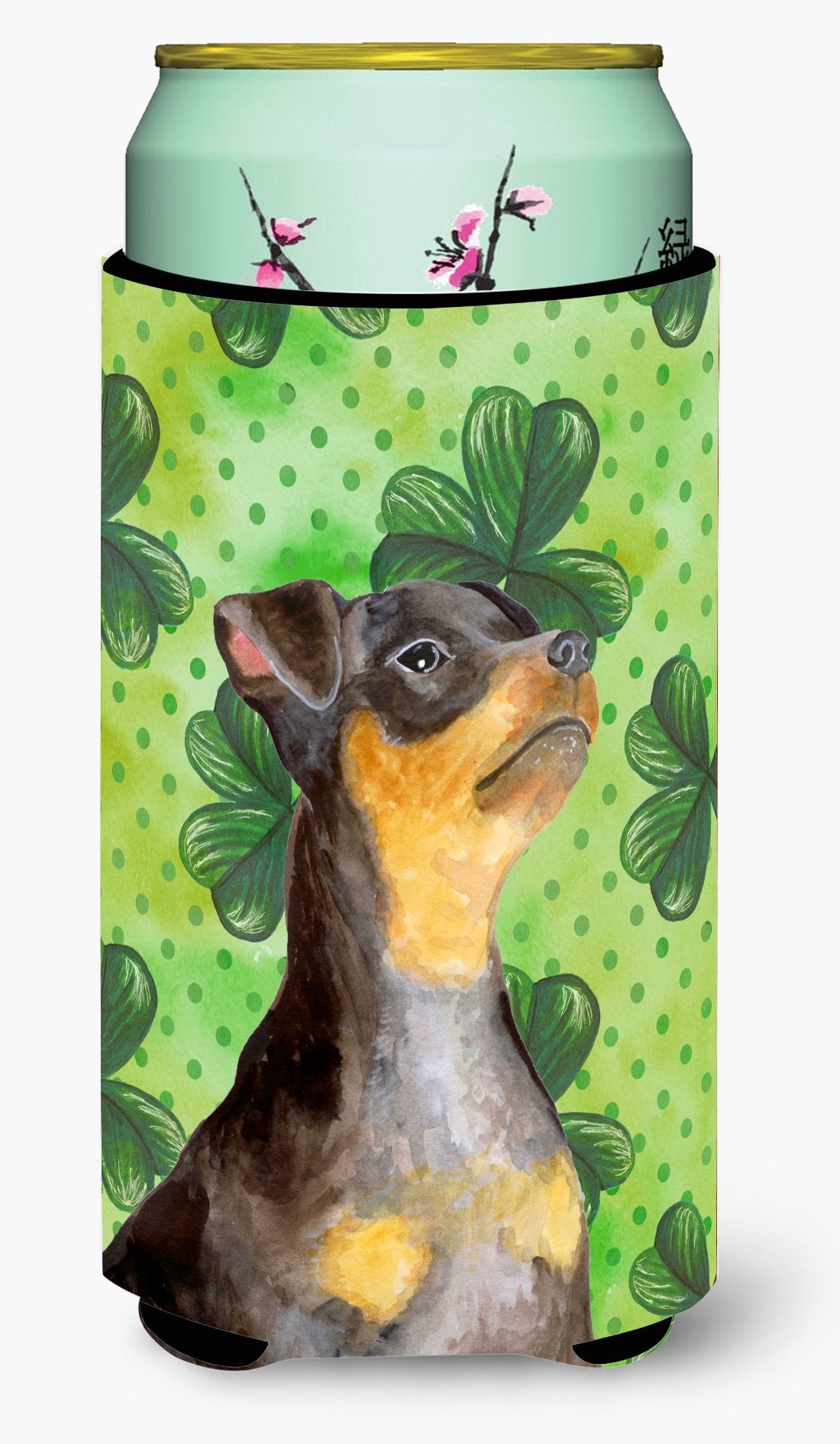 Miniature Pinscher #2 St Patrick's Tall Boy Beverage Insulator Hugger BB9898TBC by Caroline's Treasures