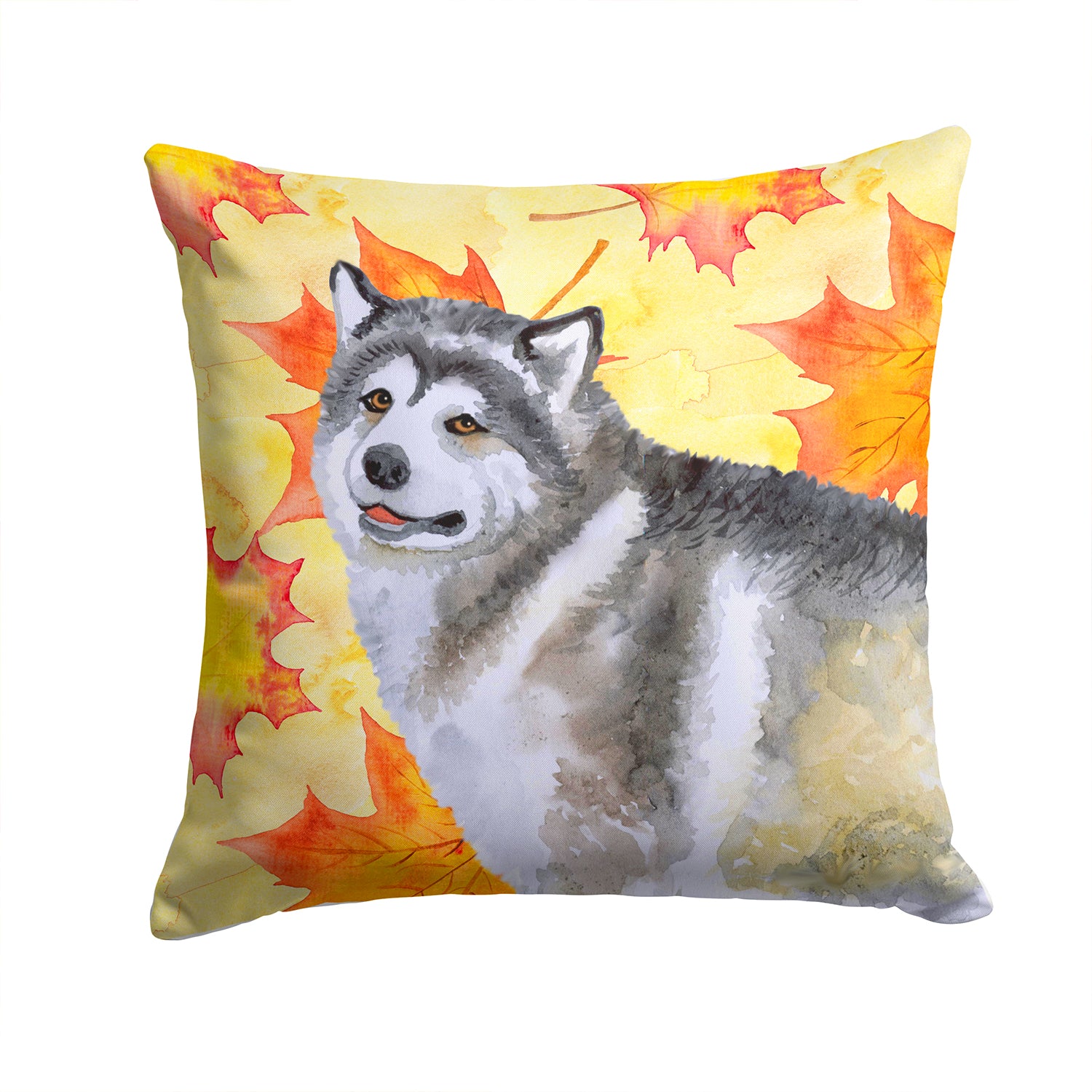 Alaskan Malamute Fall Fabric Decorative Pillow BB9899PW1414 - the-store.com