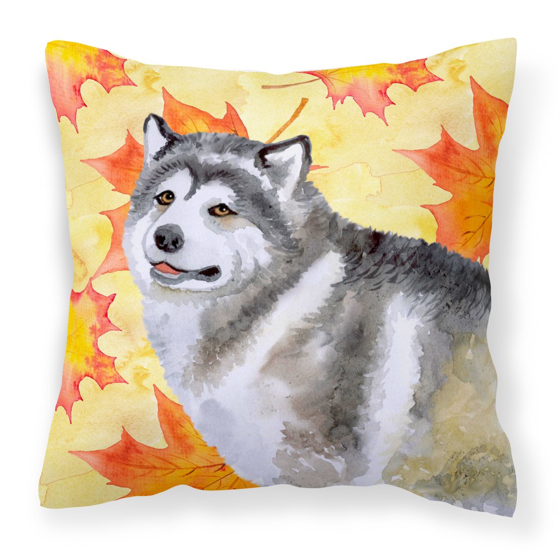 Alaskan Malamute Fall Fabric Decorative Pillow BB9899PW1818 by Caroline's Treasures