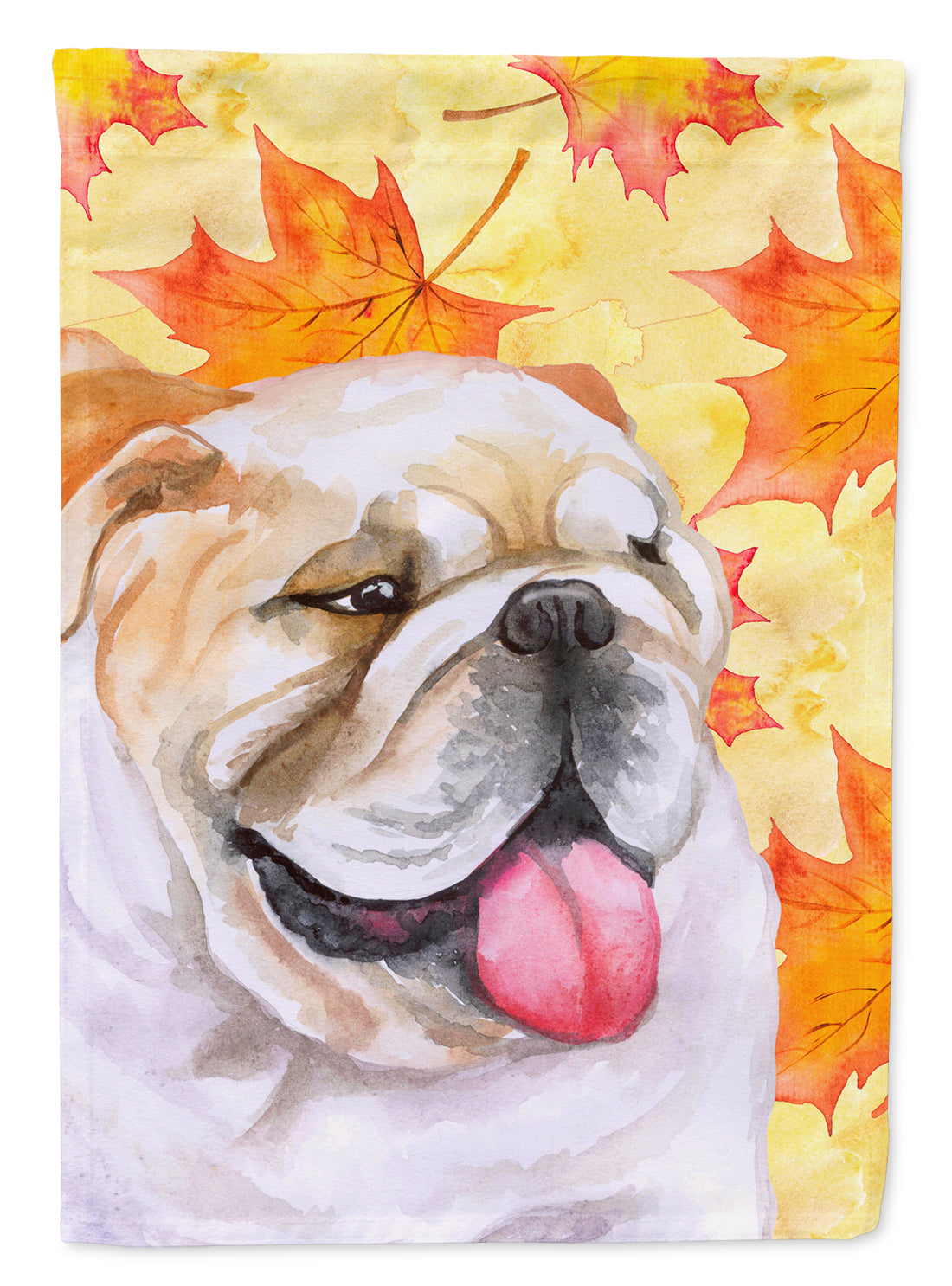 English Bulldog Fall Flag Canvas House Size BB9900CHF  the-store.com.