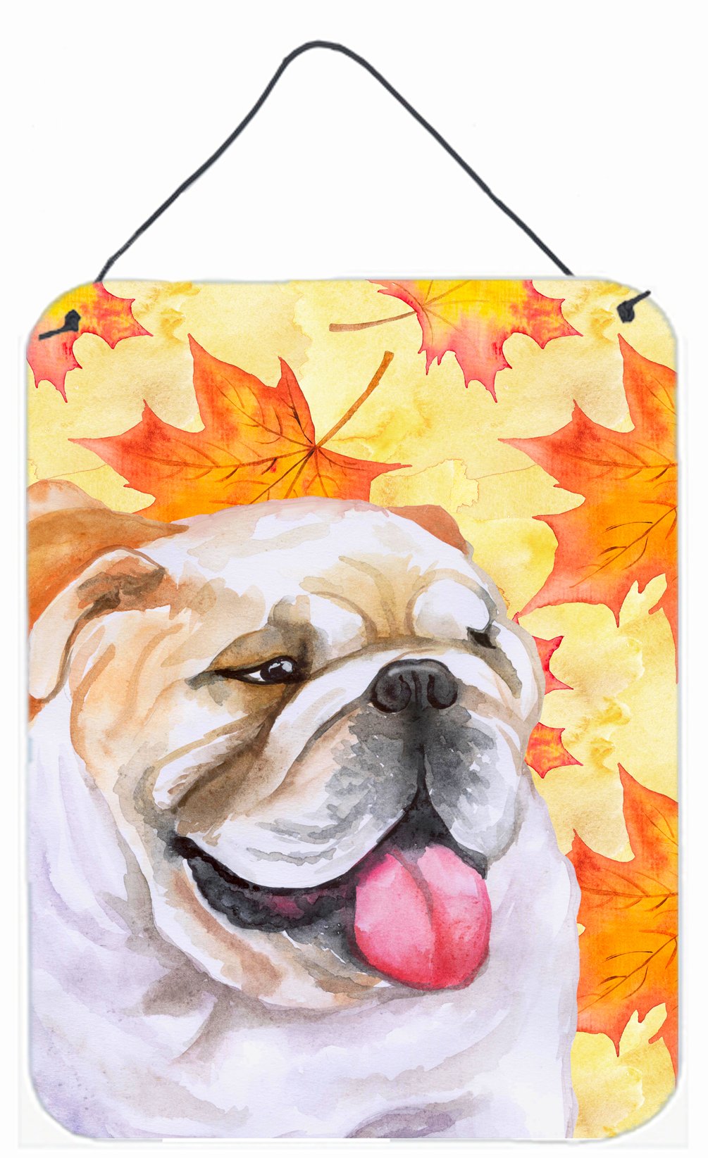 English Bulldog Fall Wall or Door Hanging Prints BB9900DS1216 by Caroline's Treasures