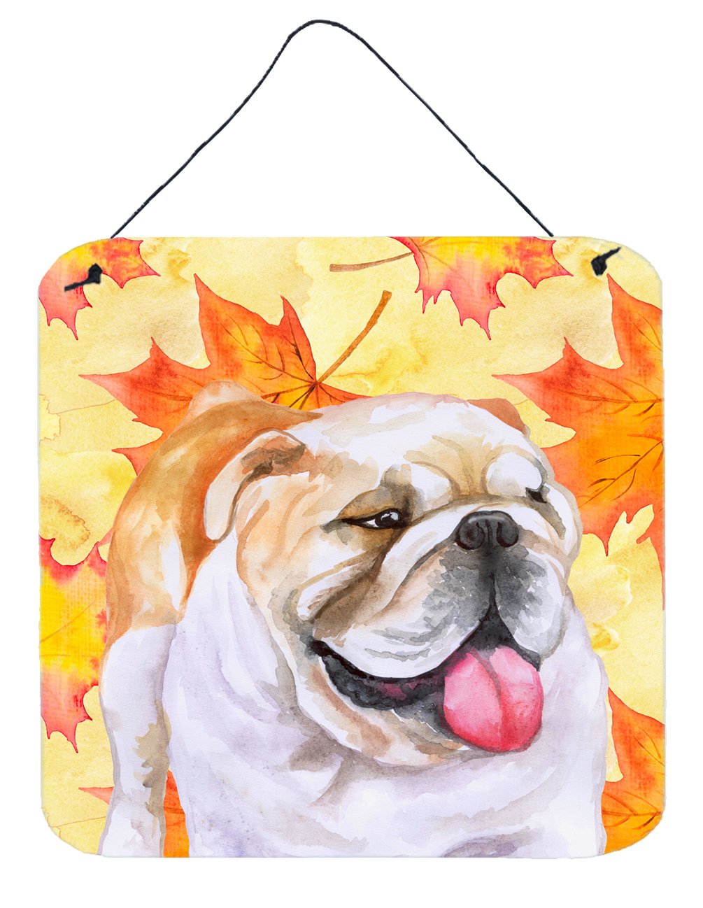 English Bulldog Fall Wall or Door Hanging Prints BB9900DS66 by Caroline's Treasures