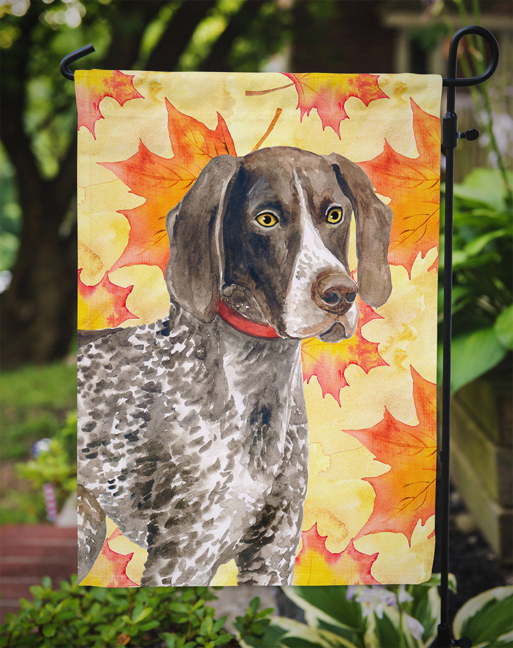 German Shorthaired Pointer Fall Flag Garden Size BB9902GF  the-store.com.