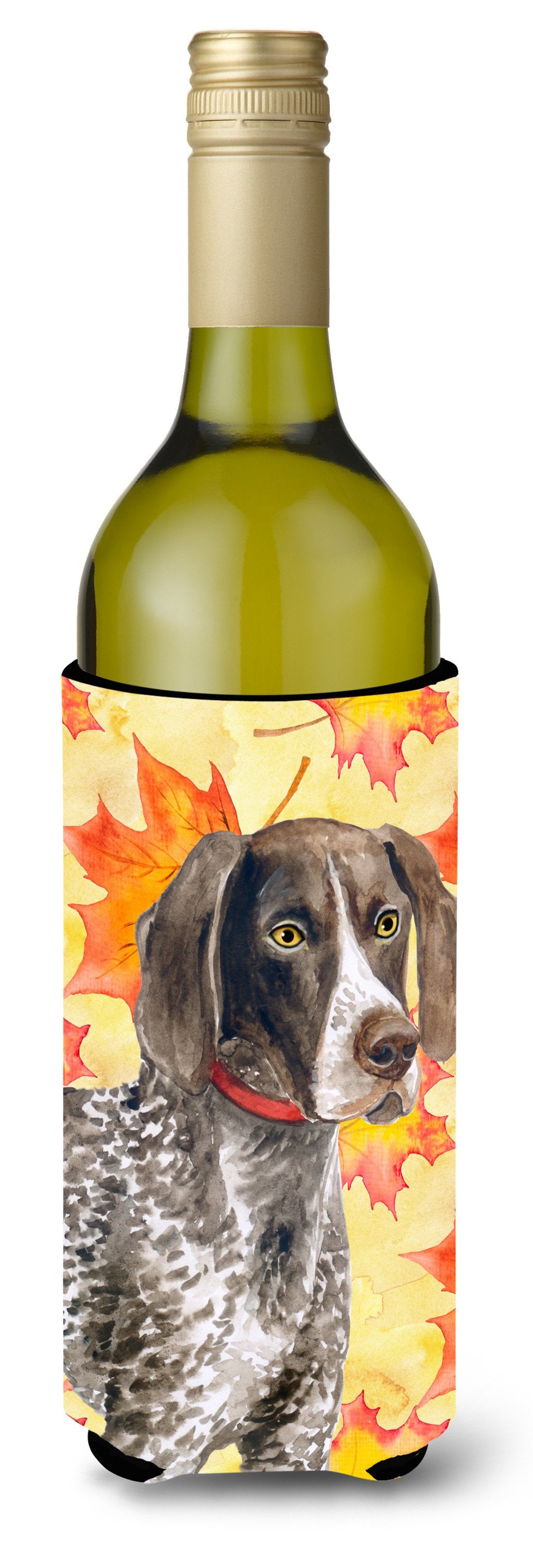 German Shorthaired Pointer Fall Wine Bottle Beverge Insulator Hugger BB9902LITERK by Caroline's Treasures