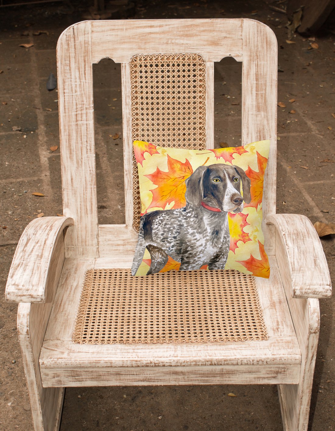 German Shorthaired Pointer Fall Fabric Decorative Pillow BB9902PW1818 by Caroline's Treasures