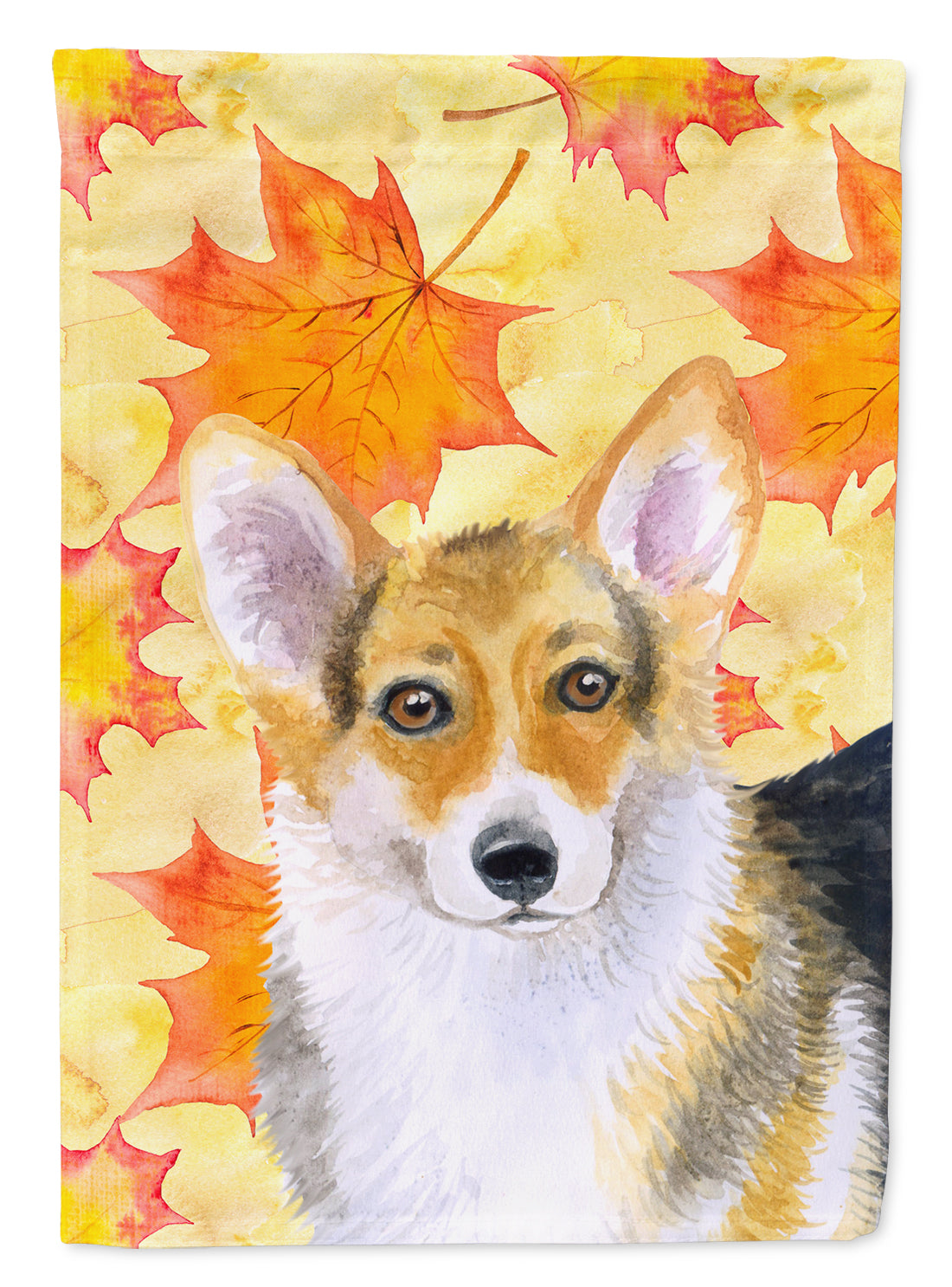 Pembroke Corgi Fall Flag Canvas House Size BB9903CHF  the-store.com.