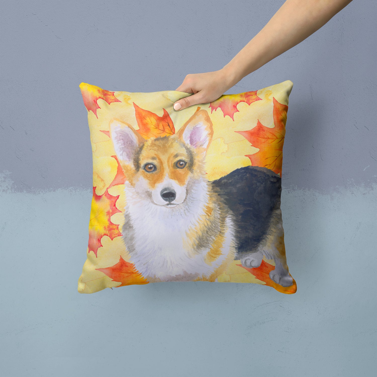 Pembroke Corgi Fall Fabric Decorative Pillow BB9903PW1414 - the-store.com