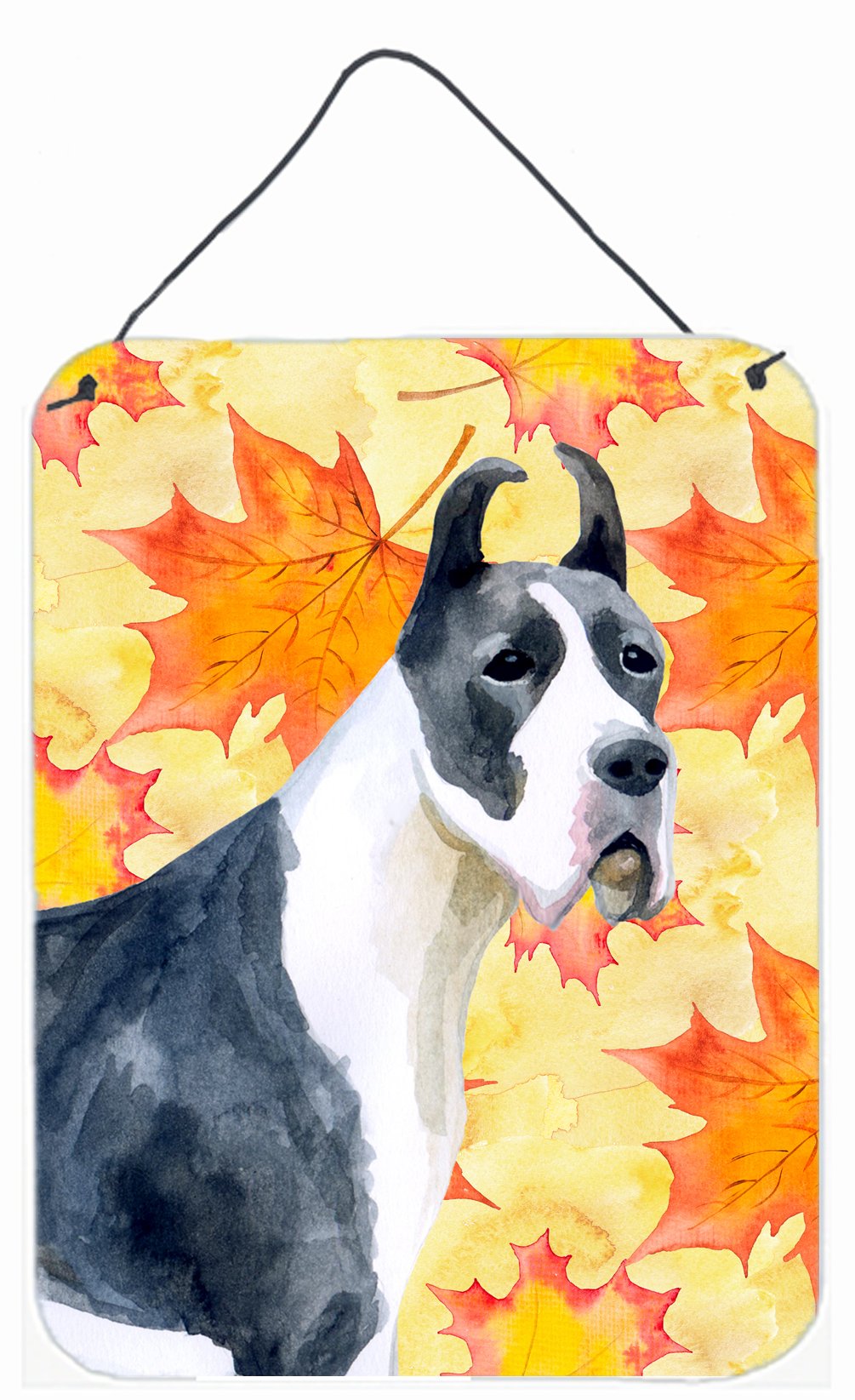 Harlequin Great Dane Fall Wall or Door Hanging Prints BB9904DS1216 by Caroline's Treasures