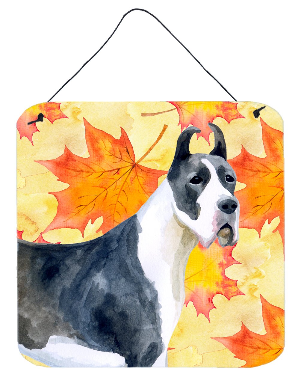 Harlequin Great Dane Fall Wall or Door Hanging Prints BB9904DS66 by Caroline's Treasures