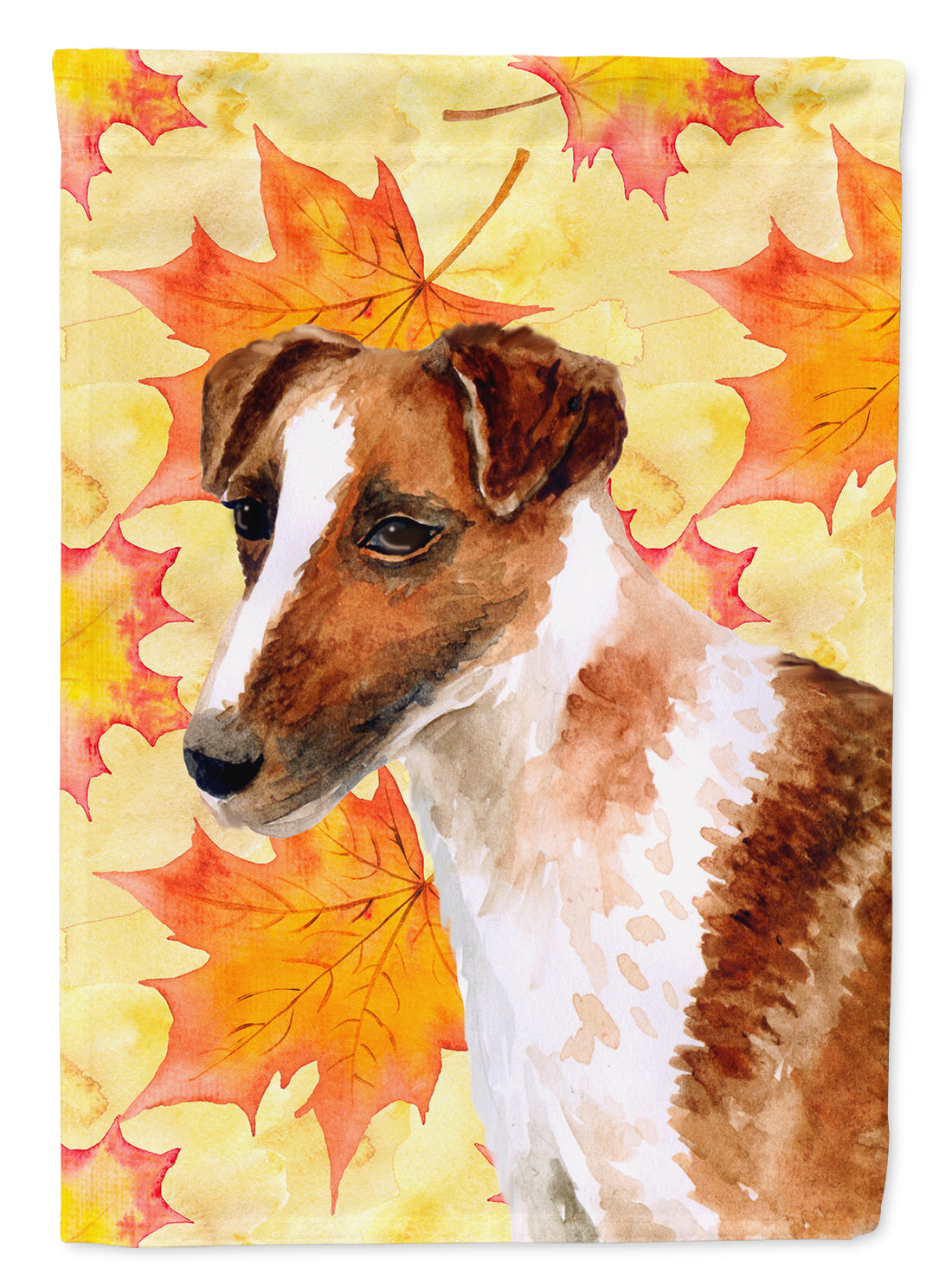 Smooth Fox Terrier Fall Flag Garden Size BB9908GF  the-store.com.