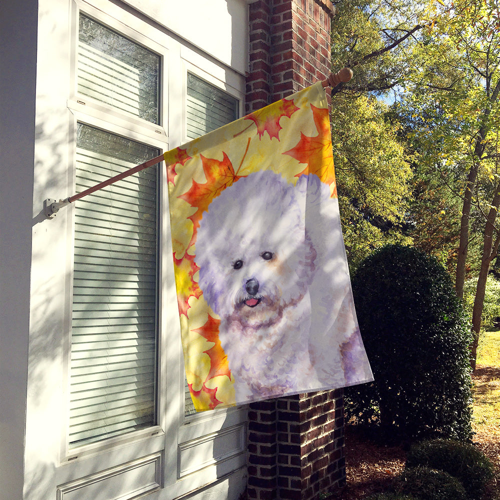 Bichon Frise Fall Flag Canvas House Size BB9909CHF  the-store.com.