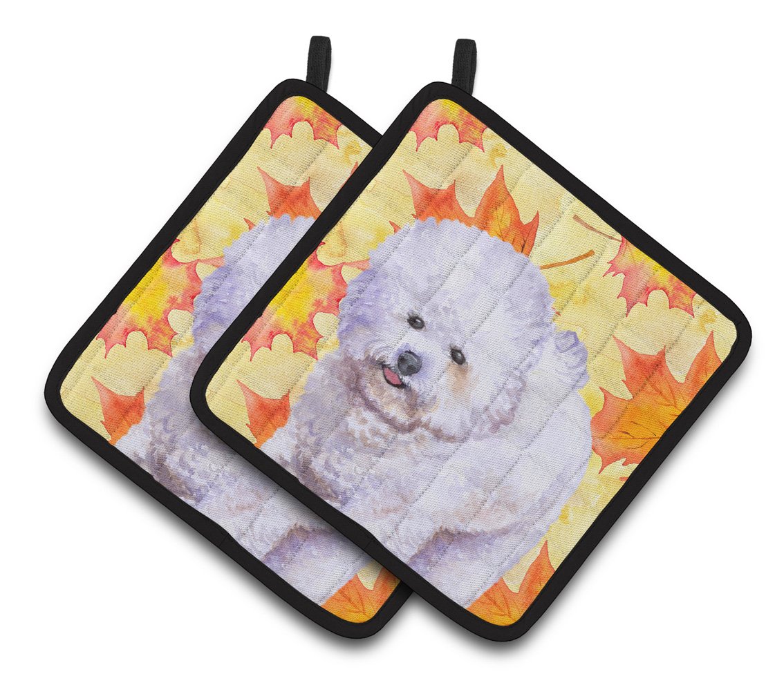 Bichon Frise Fall Pair of Pot Holders BB9909PTHD by Caroline's Treasures