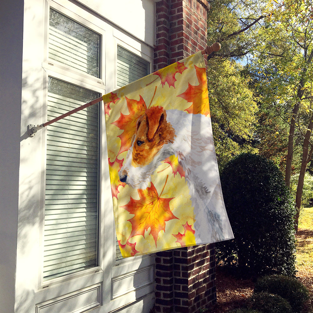 Fox Terrier Fall Flag Canvas House Size BB9911CHF  the-store.com.