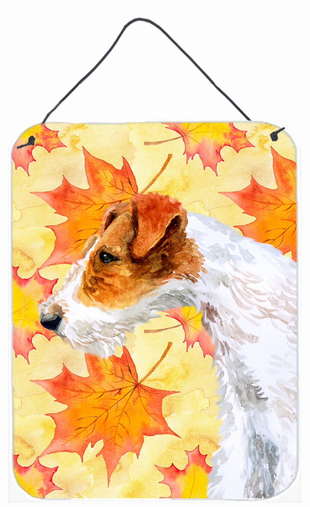 Fox Terrier Fall Wall or Door Hanging Prints BB9911DS1216 by Caroline's Treasures