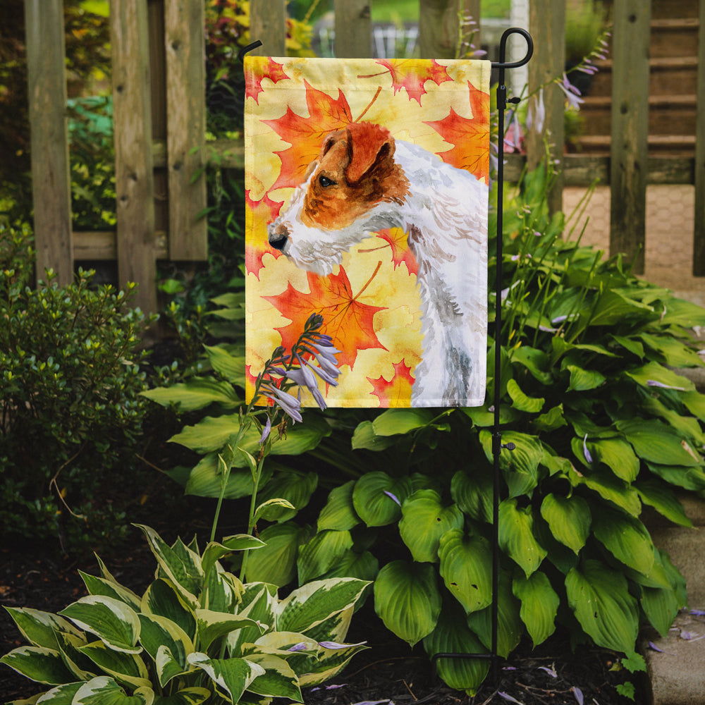 Fox Terrier Fall Flag Garden Size BB9911GF  the-store.com.