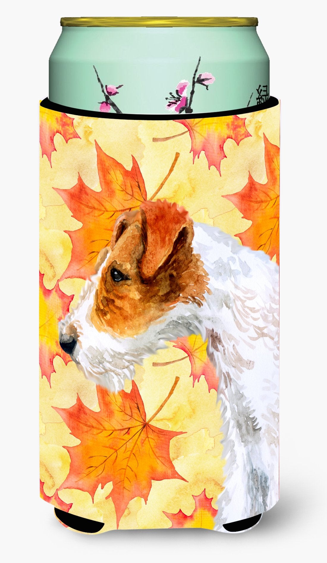 Fox Terrier Fall Tall Boy Beverage Insulator Hugger BB9911TBC by Caroline's Treasures