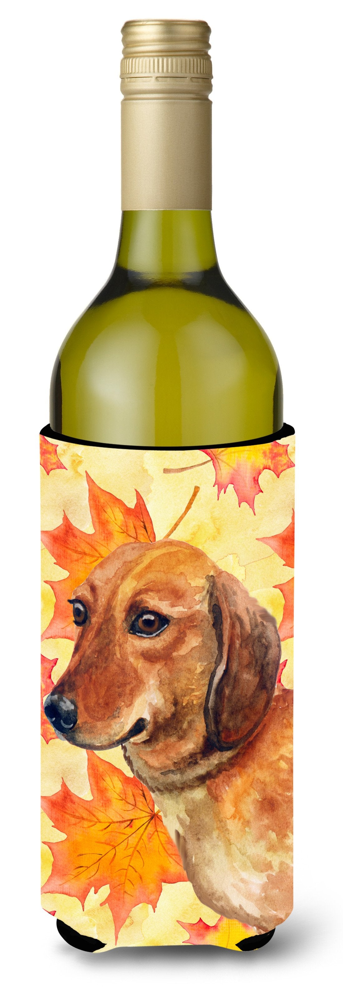 Dachshund Fall Wine Bottle Beverge Insulator Hugger BB9913LITERK by Caroline's Treasures