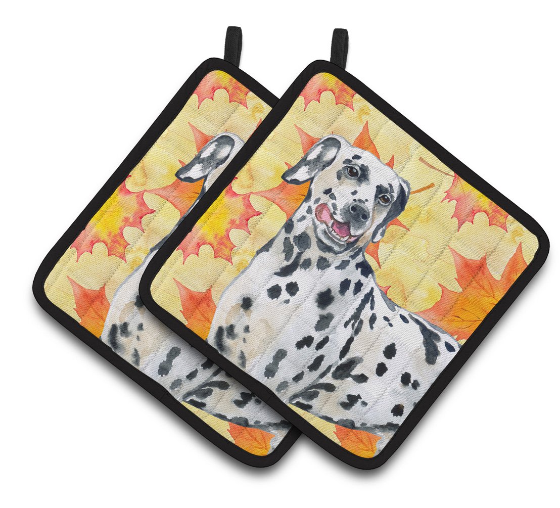 Dalmatian Fall Pair of Pot Holders BB9914PTHD by Caroline's Treasures