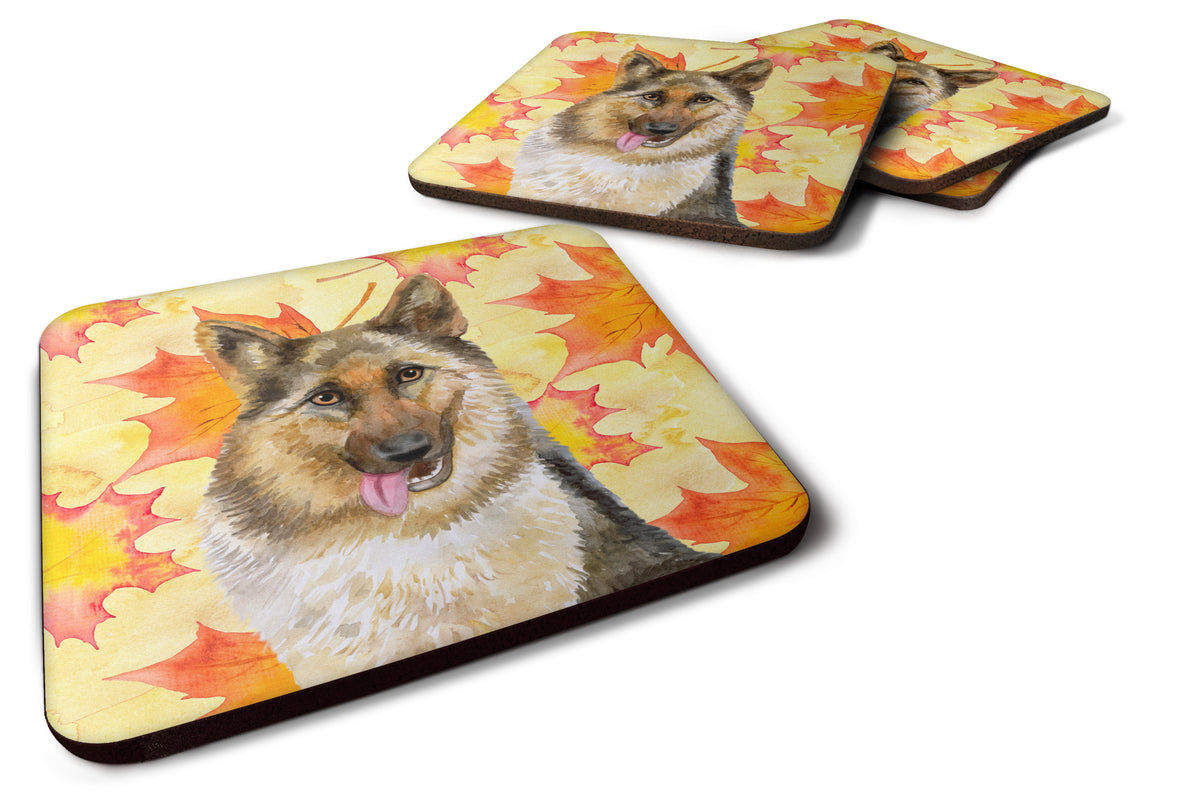 German Shepherd Fall Foam Coaster Set of 4 BB9915FC - the-store.com