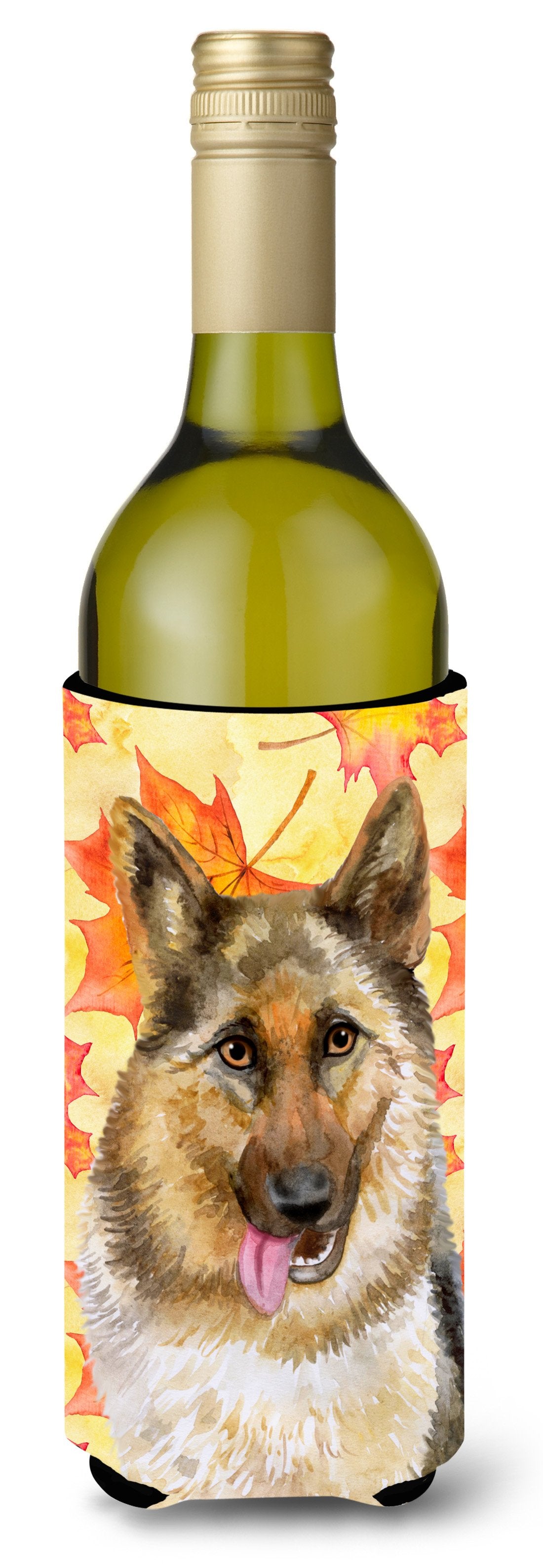 German Shepherd Fall Wine Bottle Beverge Insulator Hugger BB9915LITERK by Caroline's Treasures