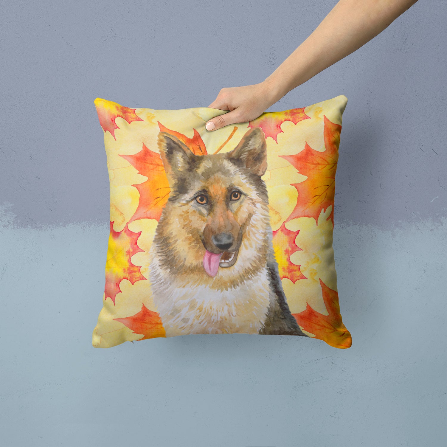 German Shepherd Fall Fabric Decorative Pillow BB9915PW1414 - the-store.com