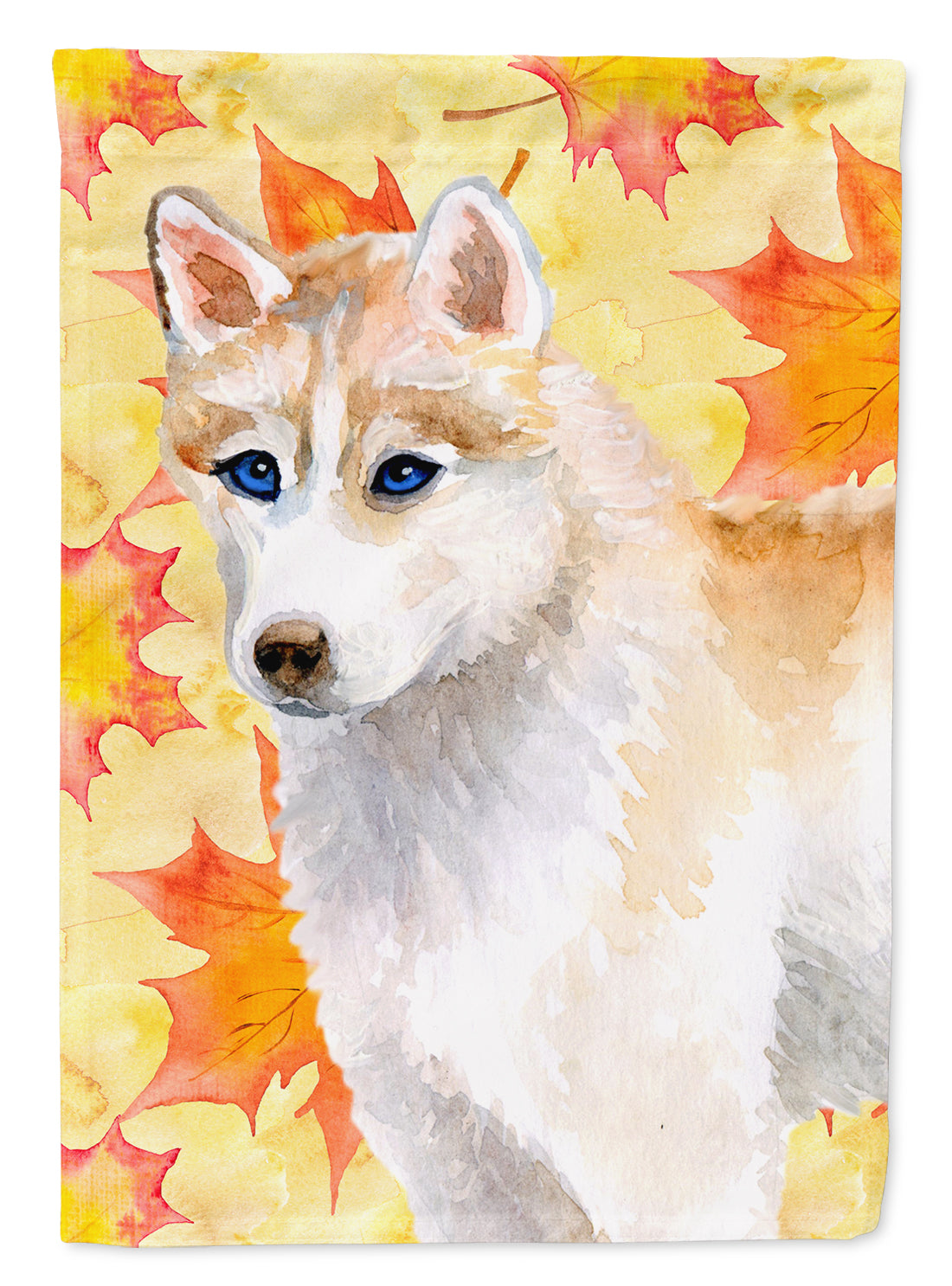 Siberian Husky Fall Flag Canvas House Size BB9916CHF  the-store.com.