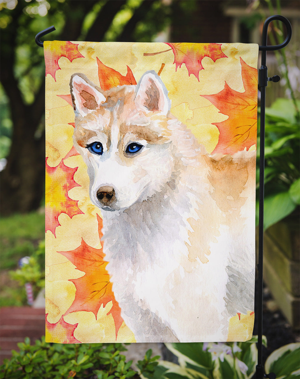 Siberian Husky Fall Flag Garden Size BB9916GF  the-store.com.