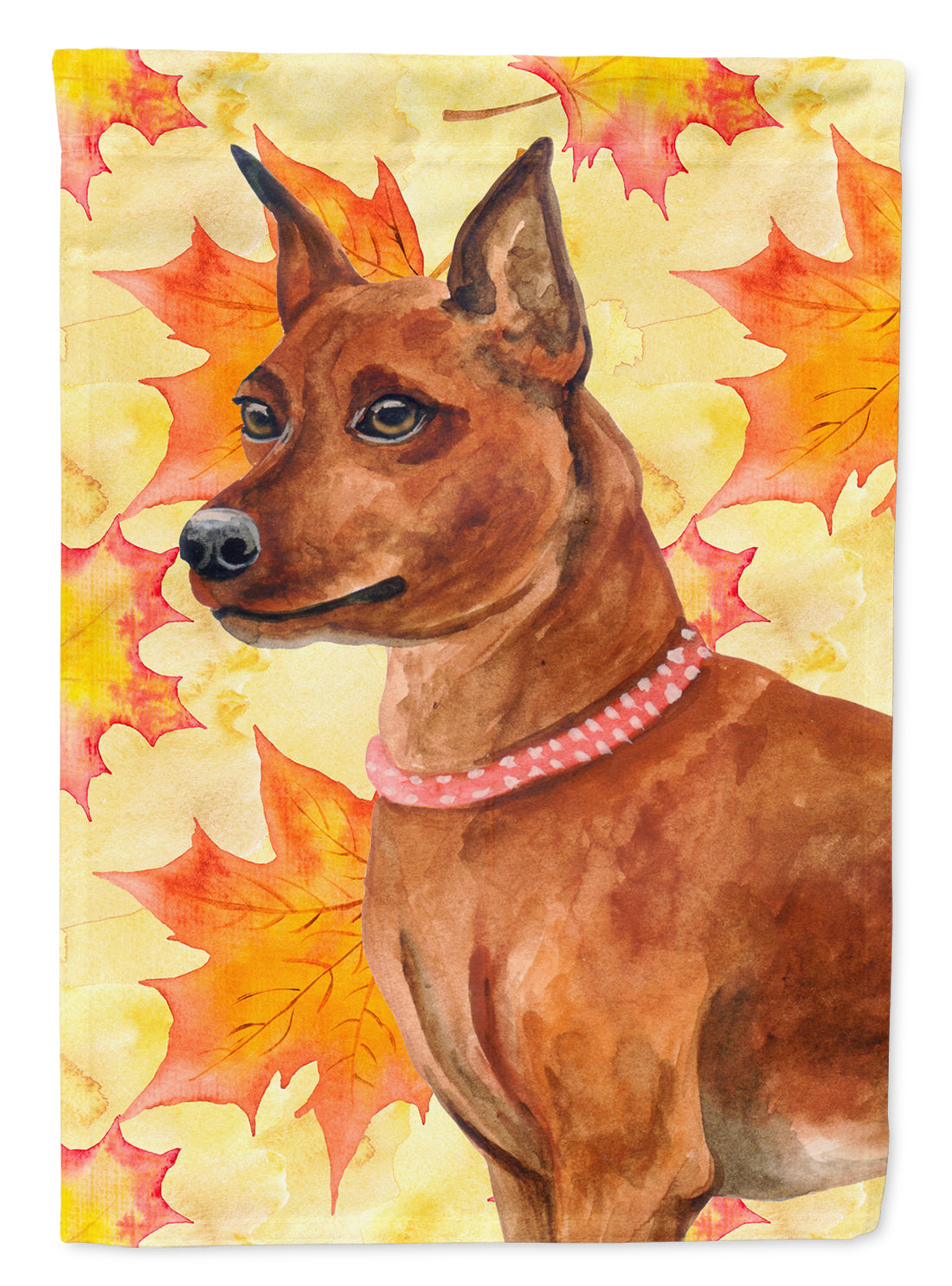 Miniature Pinscher Fall Flag Canvas House Size BB9917CHF  the-store.com.