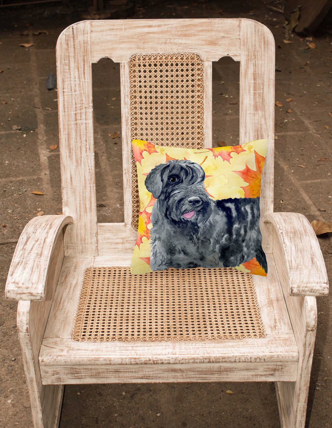 Giant Schnauzer Fall Fabric Decorative Pillow BB9921PW1818 by Caroline's Treasures