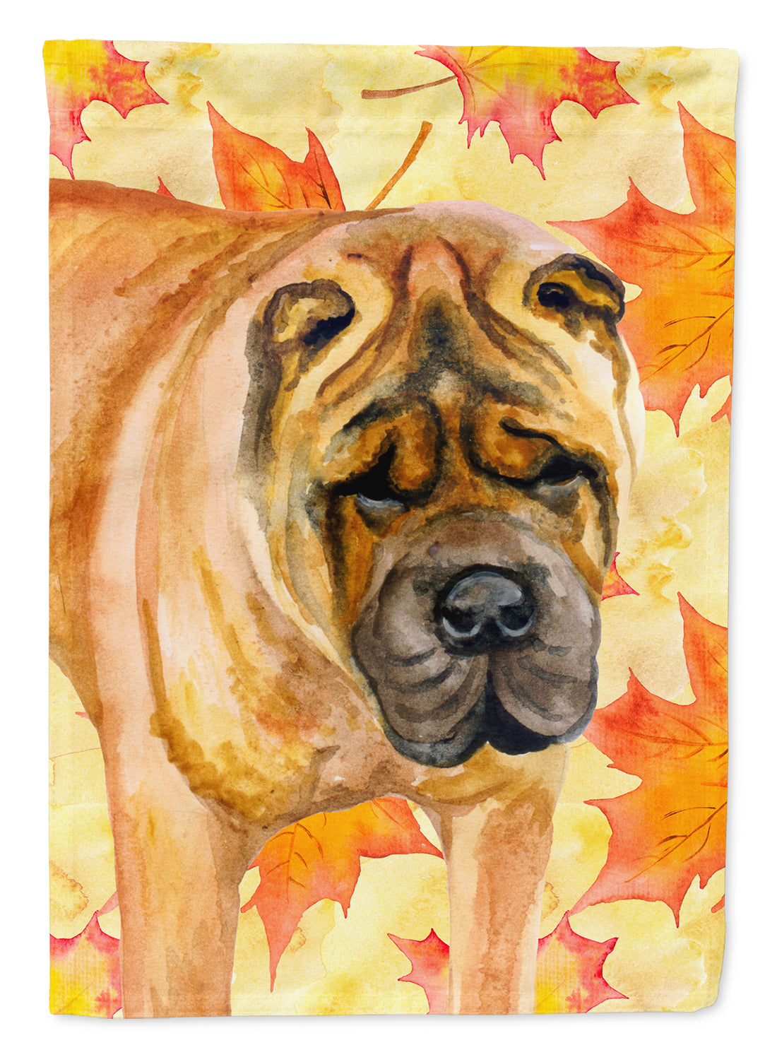 Shar Pei Fall Flag Canvas House Size BB9922CHF  the-store.com.