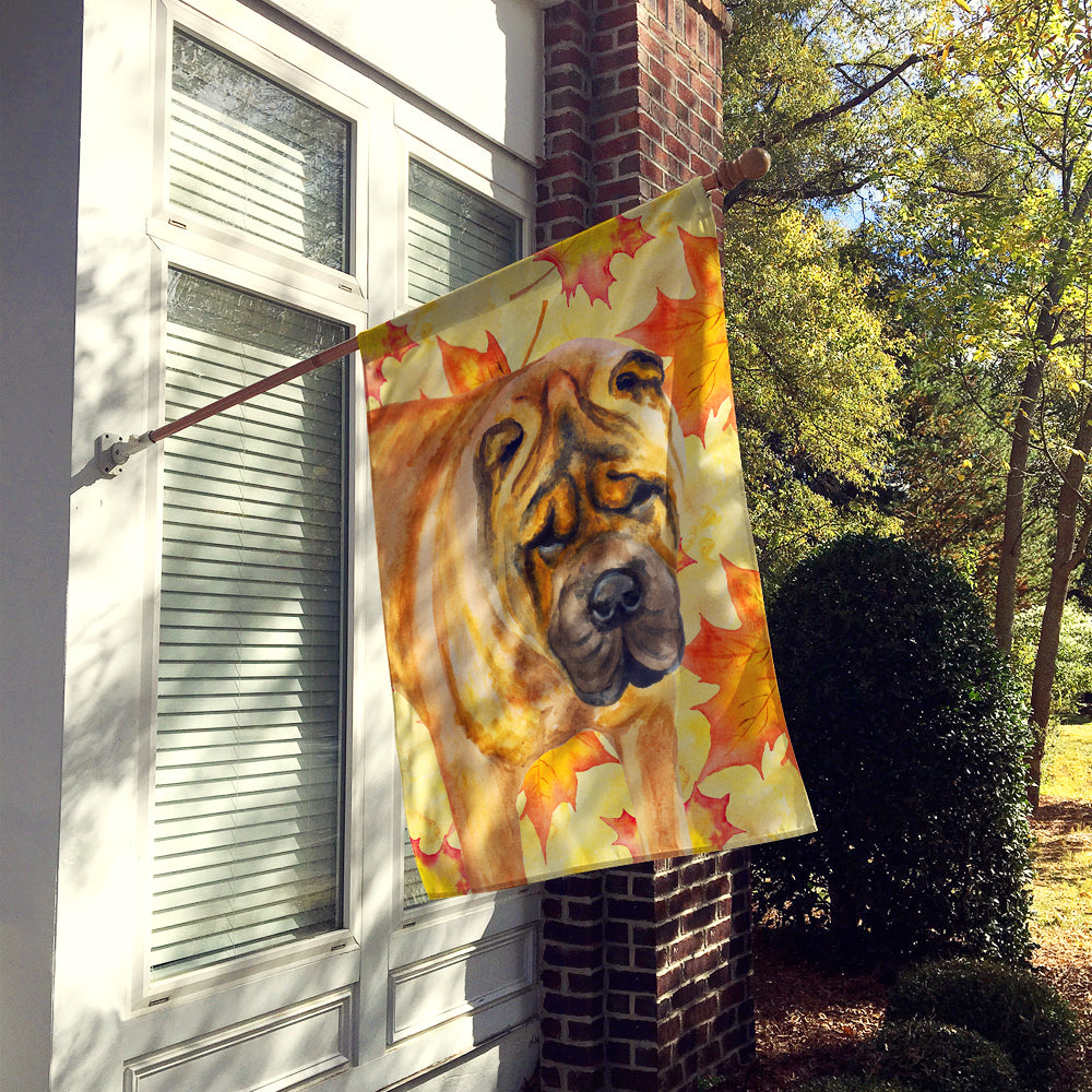 Shar Pei Fall Flag Canvas House Size BB9922CHF  the-store.com.