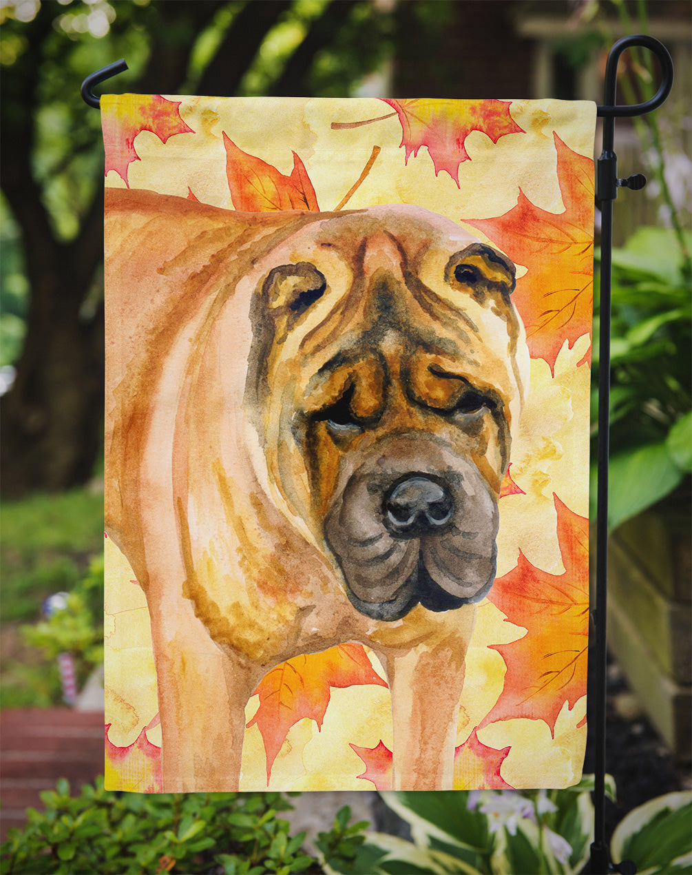 Shar Pei Fall Flag Garden Size BB9922GF  the-store.com.