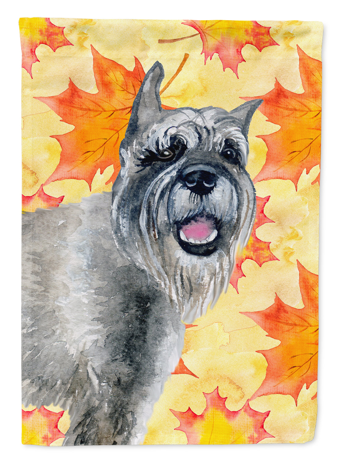 Schnauzer Fall Flag Canvas House Size BB9923CHF  the-store.com.