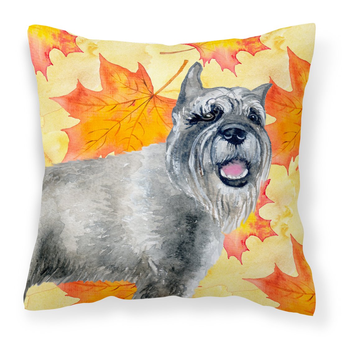 Schnauzer Fall Fabric Decorative Pillow BB9923PW1818 by Caroline's Treasures