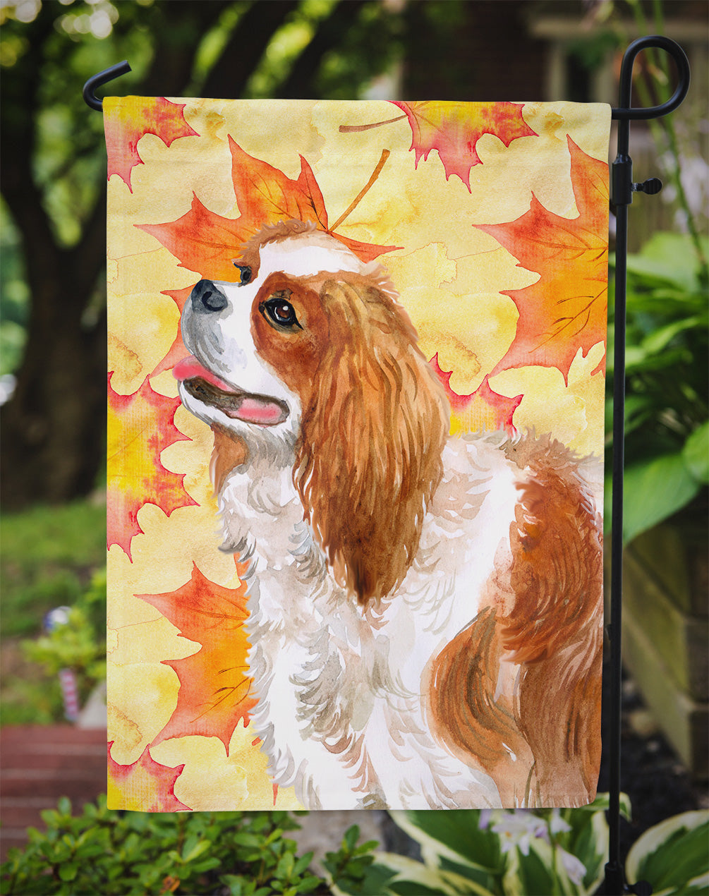 Cavalier Spaniel Fall Flag Garden Size BB9924GF  the-store.com.