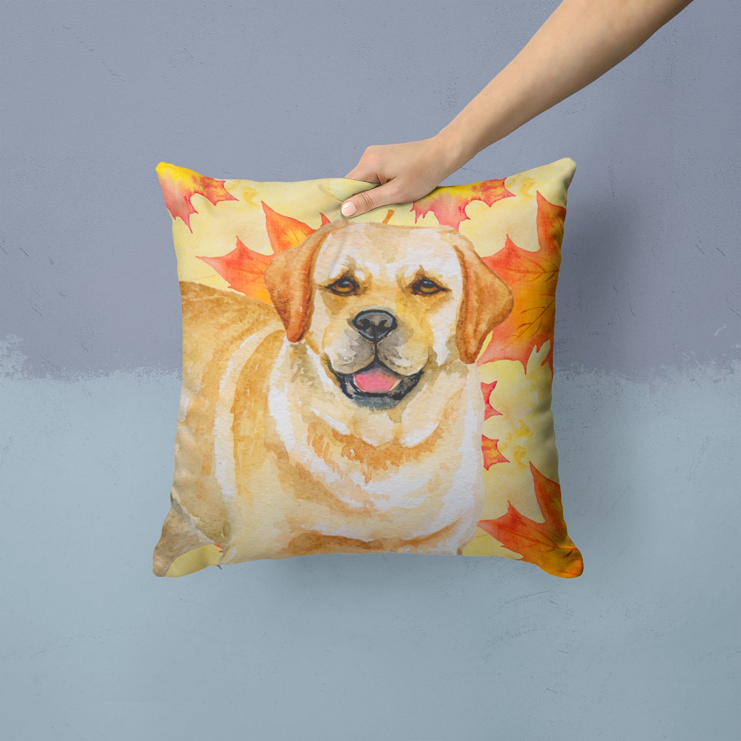 Golden Retriever Fall Fabric Decorative Pillow BB9925PW1414 - the-store.com