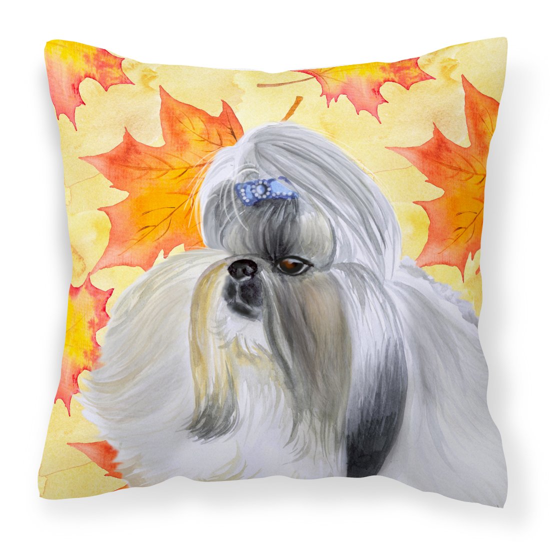 Shih Tzu Fall Fabric Decorative Pillow BB9927PW1818 by Caroline's Treasures