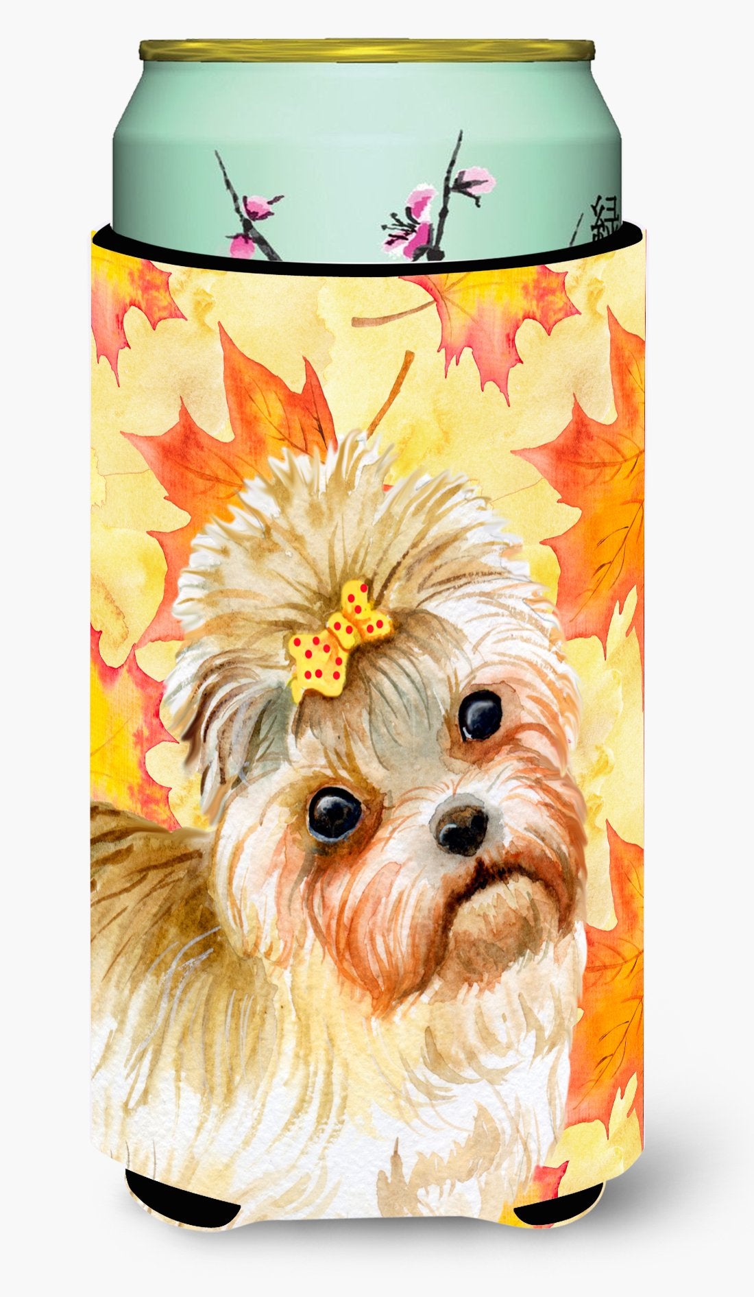 Morkie Fall Tall Boy Beverage Insulator Hugger by Caroline&#39;s Treasures