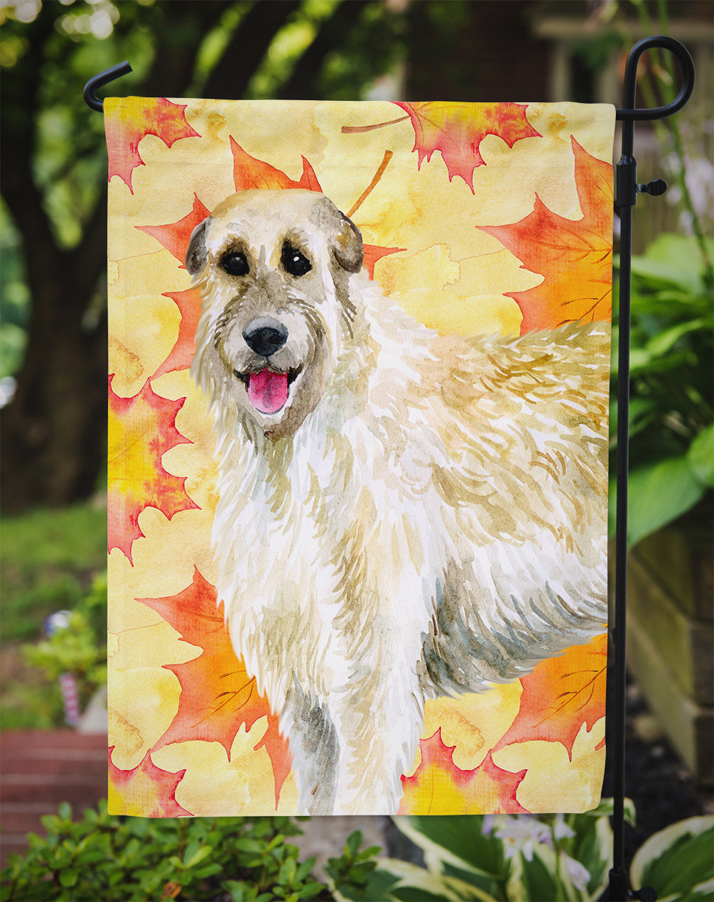 Irish Wolfhound Fall Flag Garden Size BB9931GF  the-store.com.