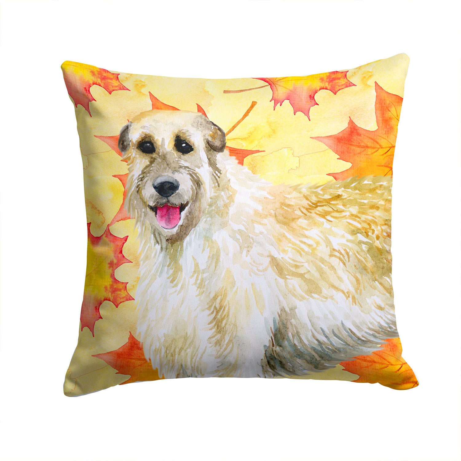 Irish Wolfhound Fall Fabric Decorative Pillow BB9931PW1414 - the-store.com