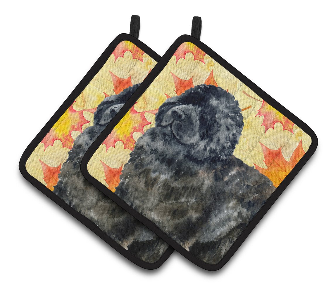 Newfoundland Fall Pair of Pot Holders BB9932PTHD by Caroline&#39;s Treasures