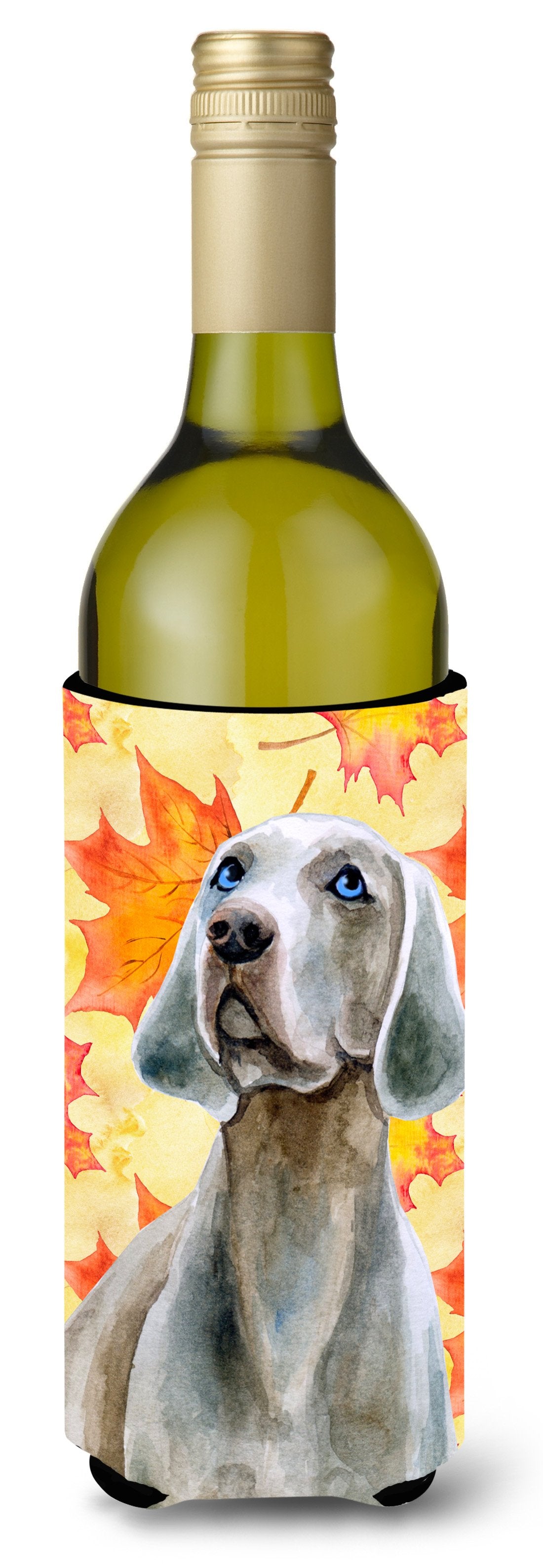 Weimaraner Fall Wine Bottle Beverge Insulator Hugger BB9935LITERK by Caroline&#39;s Treasures