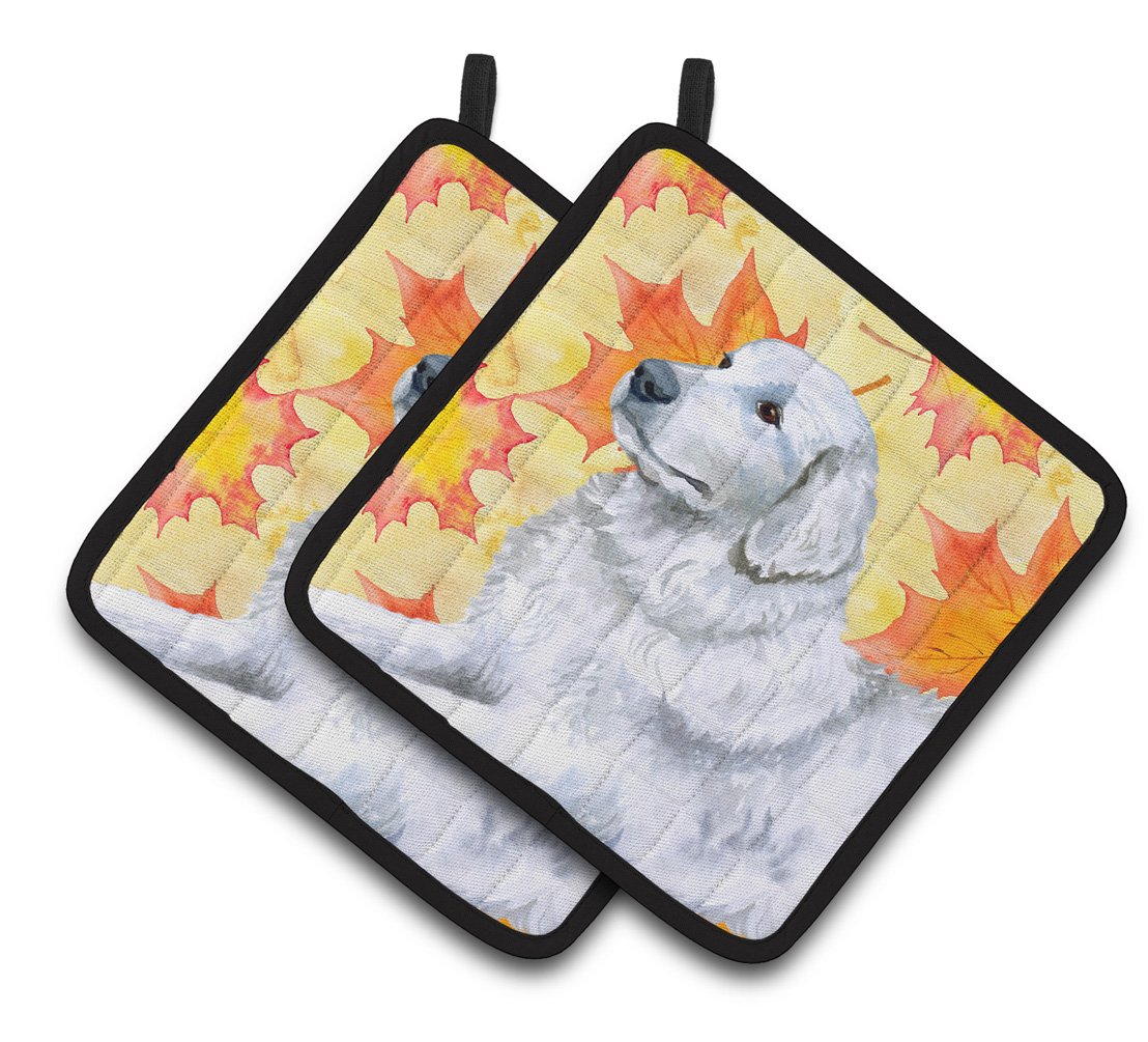 Maremma Sheepdog Fall Pair of Pot Holders BB9936PTHD by Caroline's Treasures