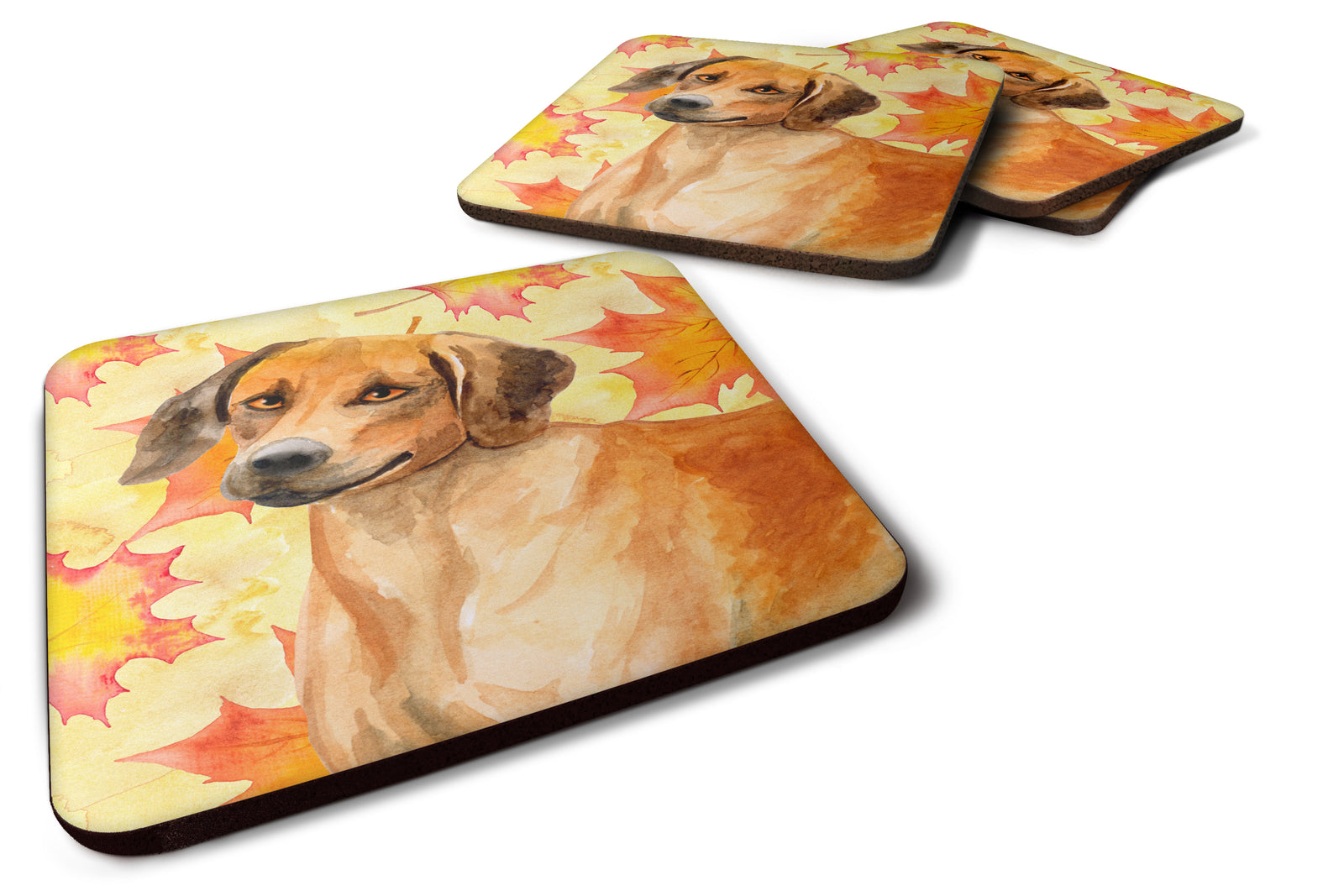 Rhodesian Ridgeback Fall Foam Coaster Set of 4 BB9937FC - the-store.com