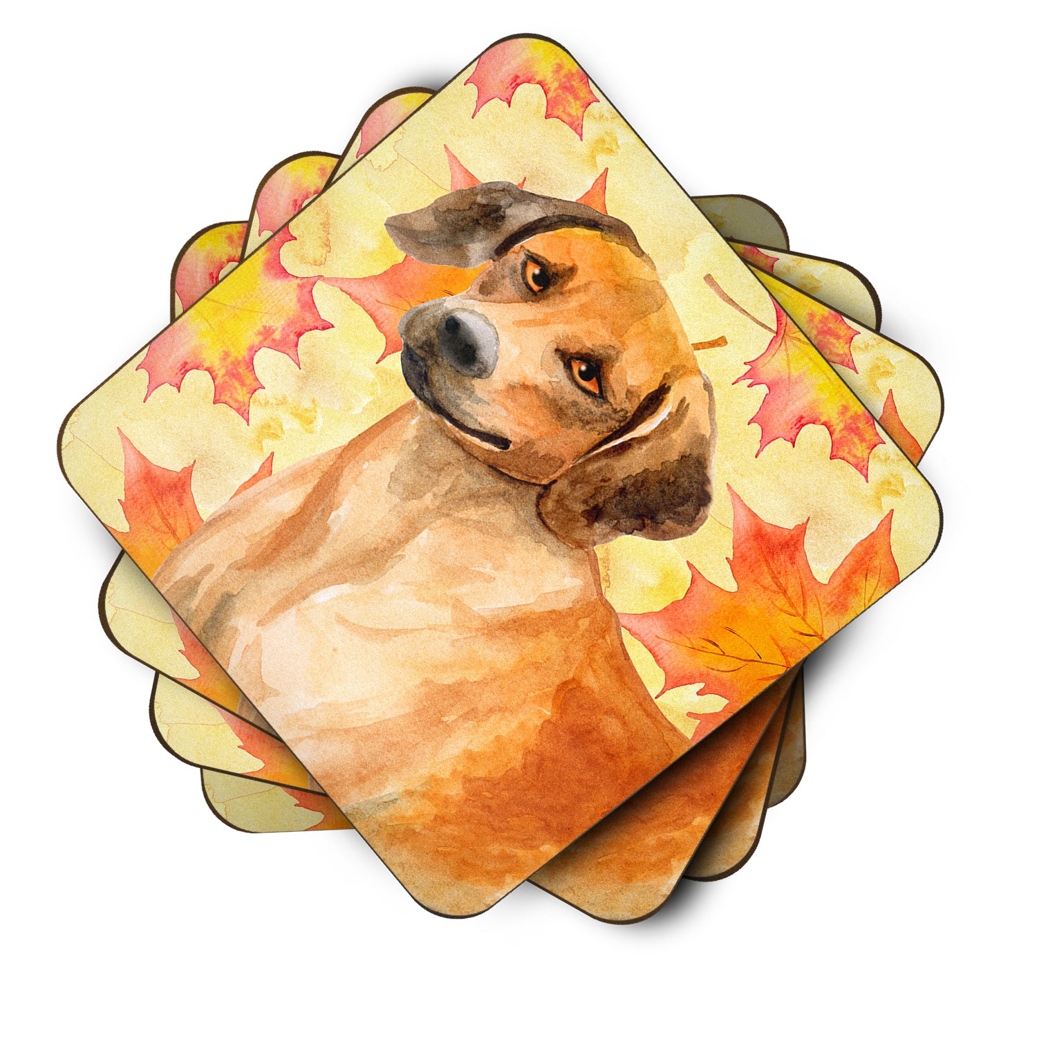 Rhodesian Ridgeback Fall Foam Coaster Set of 4 BB9937FC - the-store.com