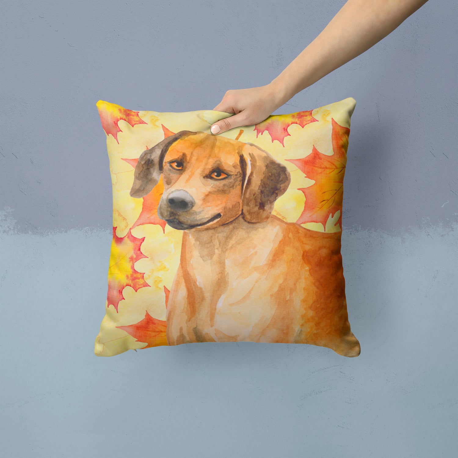 Rhodesian Ridgeback Fall Fabric Decorative Pillow BB9937PW1414 - the-store.com