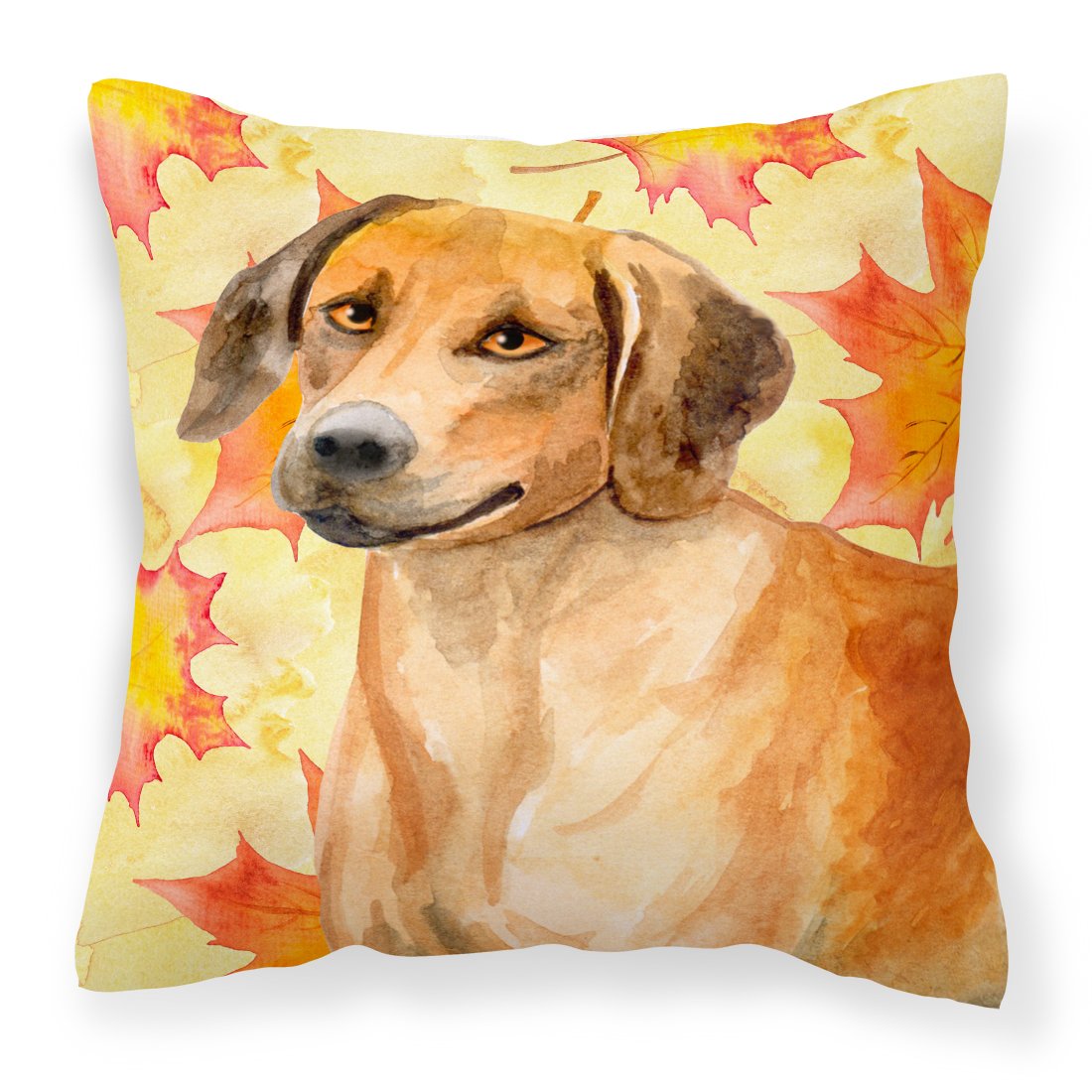 Rhodesian Ridgeback Fall Fabric Decorative Pillow BB9937PW1818 by Caroline's Treasures