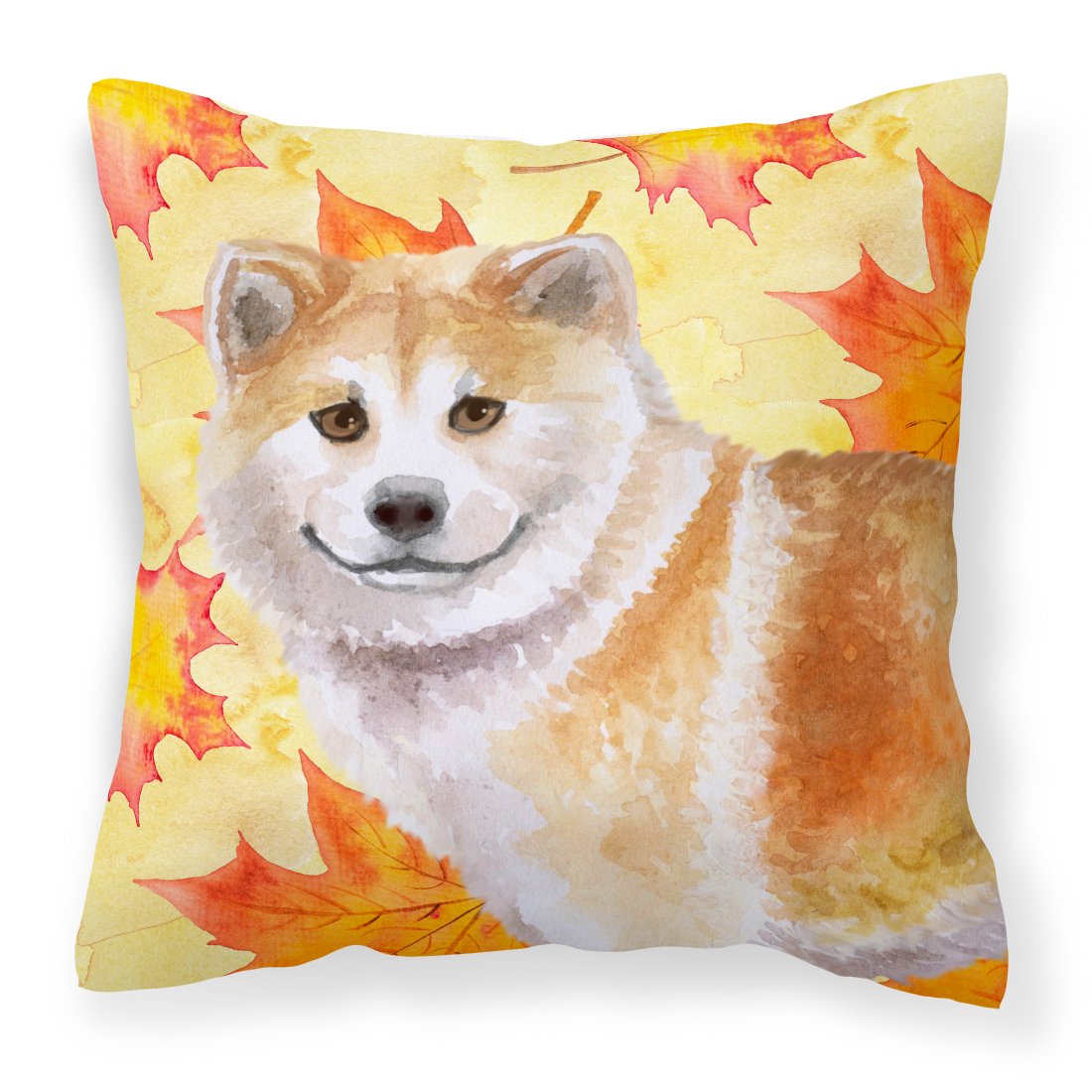 Shiba Inu Fall Fabric Decorative Pillow BB9939PW1818 by Caroline's Treasures