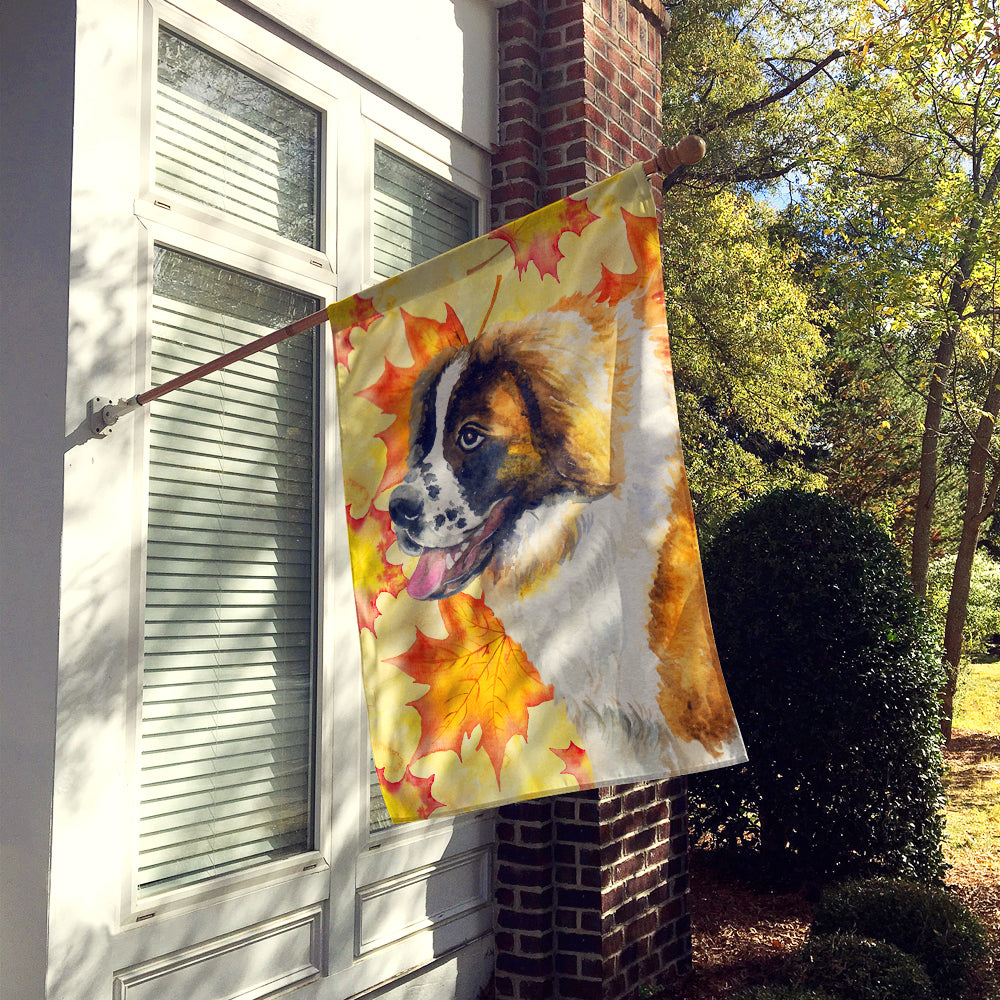 Saint Bernard Fall Flag Canvas House Size BB9940CHF  the-store.com.