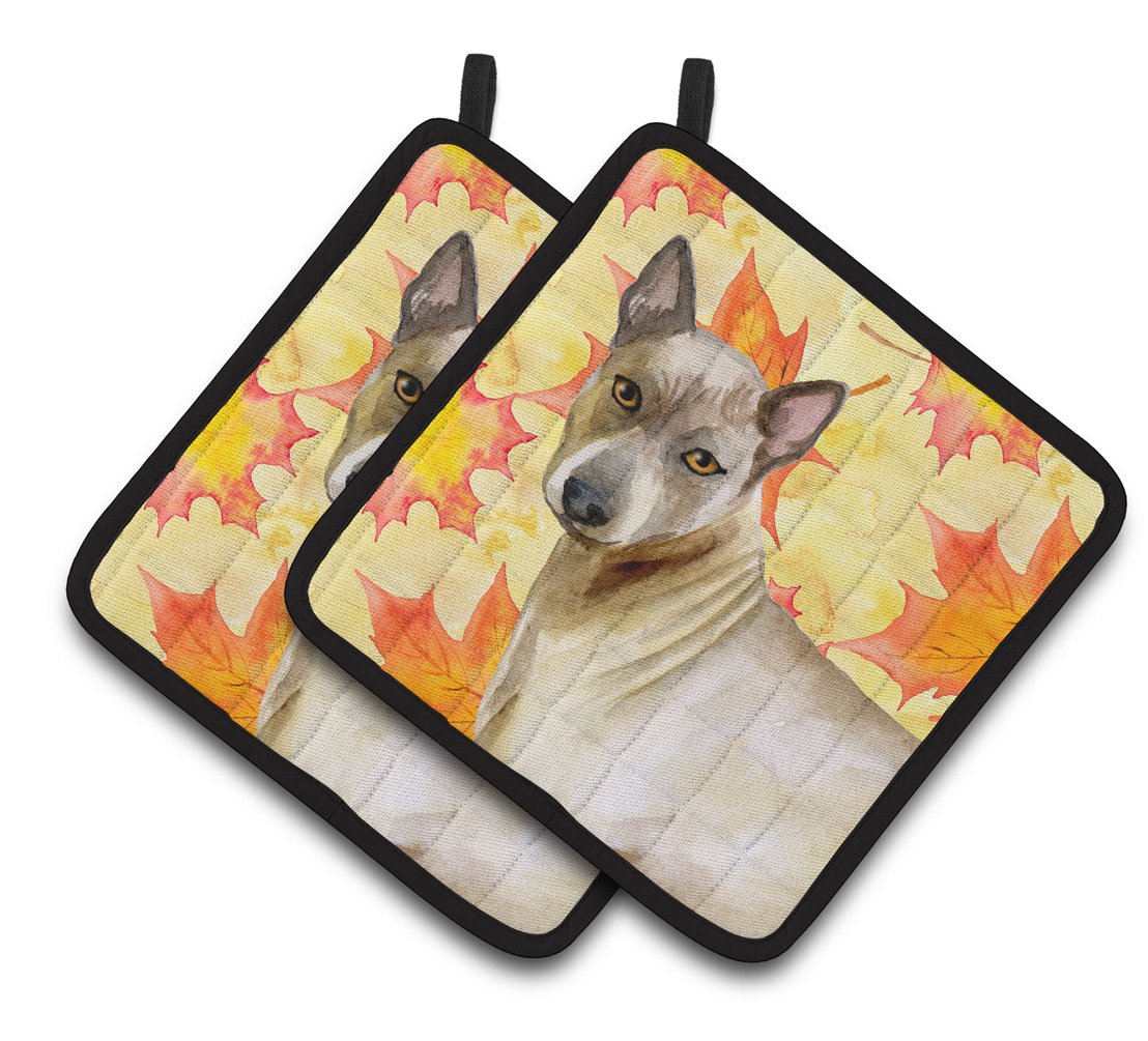 Thai Ridgeback Fall Pair of Pot Holders BB9941PTHD by Caroline's Treasures